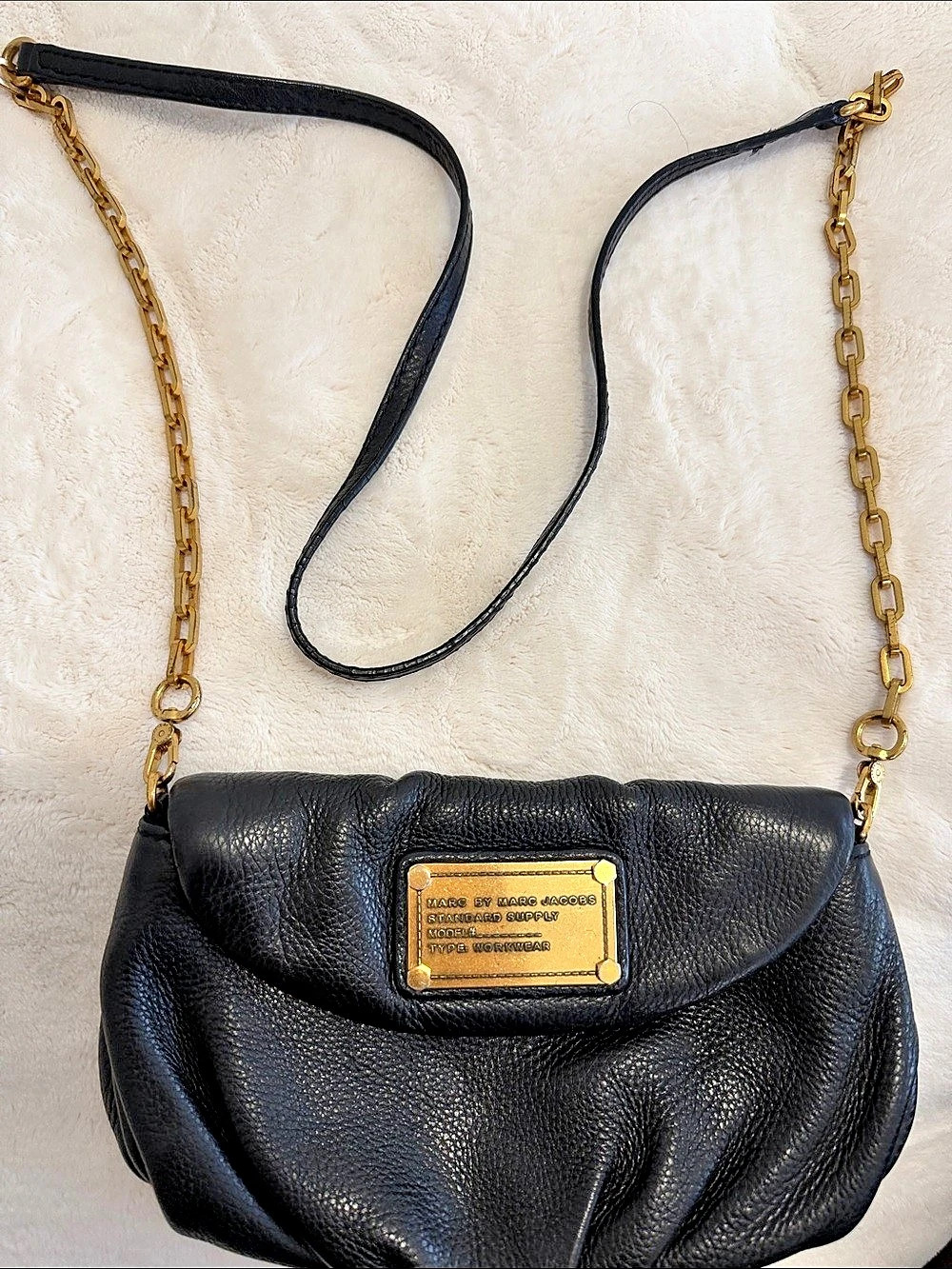 Marc by Marc Jacobs Standard Supply Workwear Crossbody Bag Black Leather